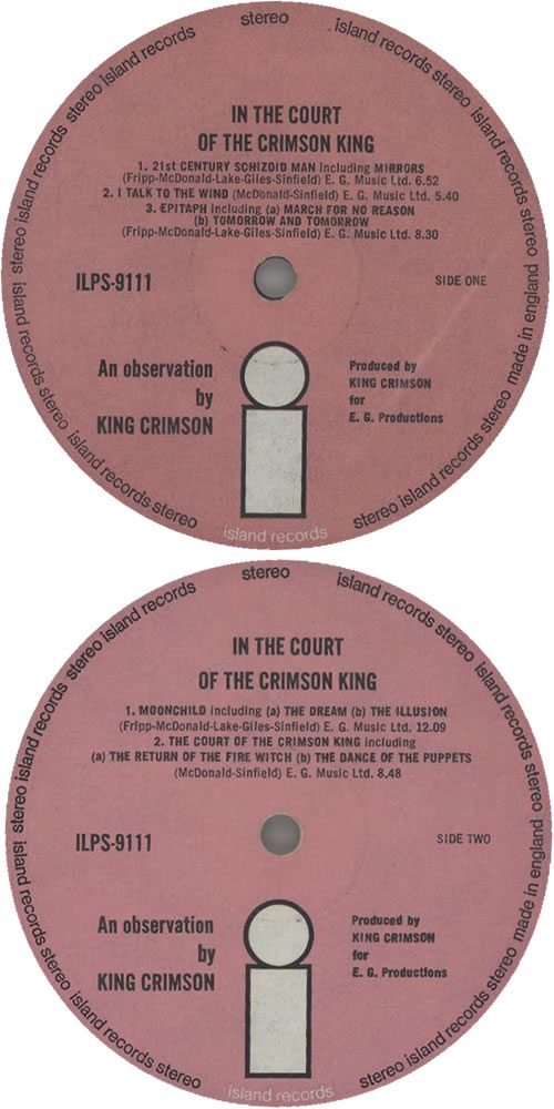 King Crimson: In The Court Of The Crimson King Rare 1969 1st Press